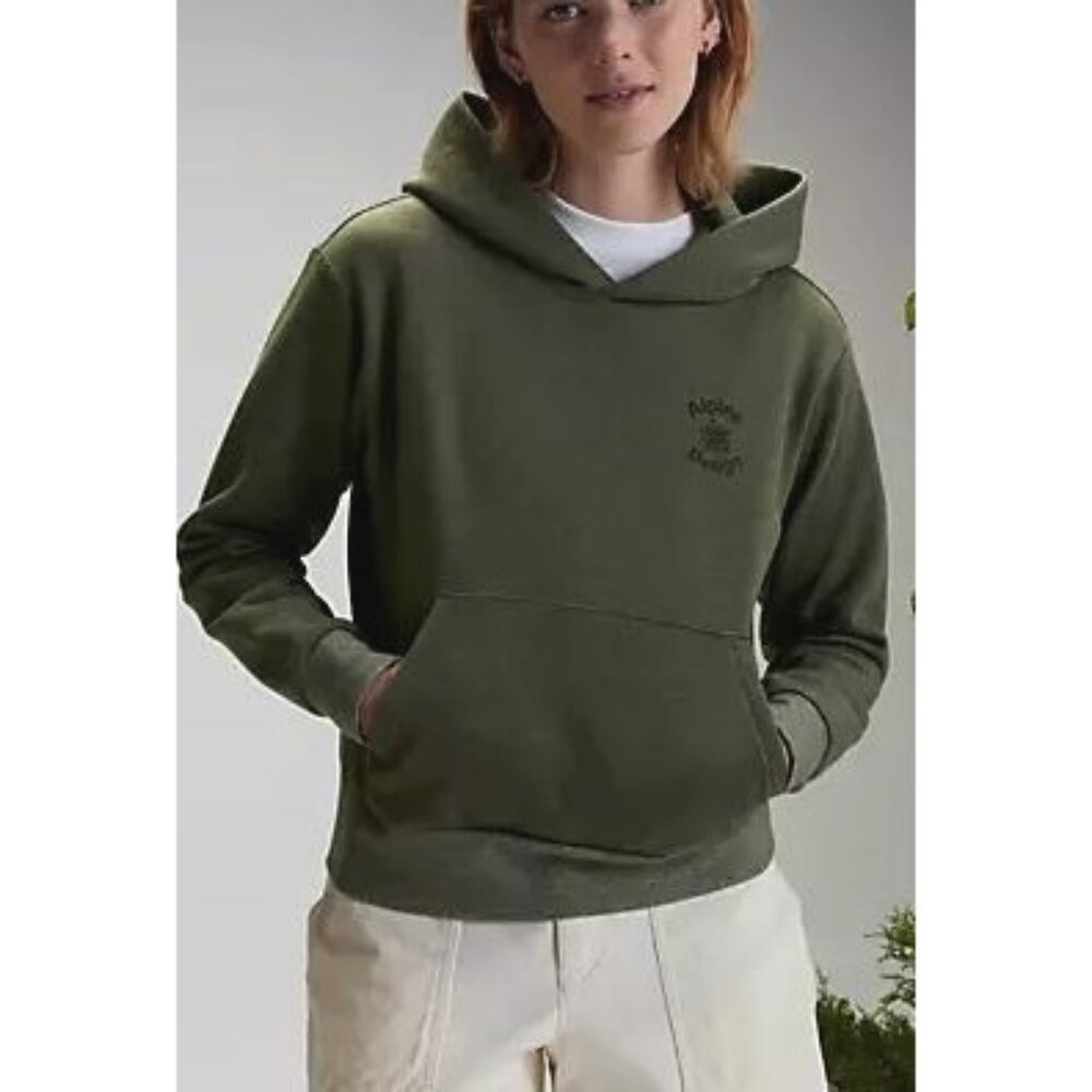 Alpine Design Pullover  Fleece Hoodie Size Small Olive Green Sweatshirt NWOT Poc